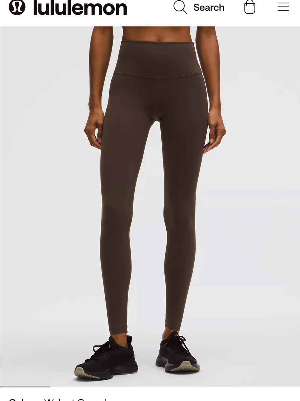 Lululemon Wunder Train High-Rise Tight 25” Walnut Crunch size 12